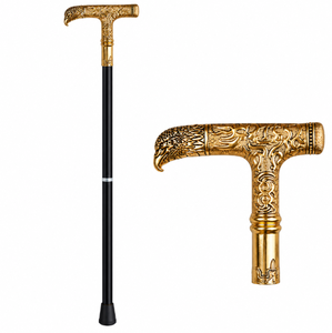Élégante Canne de Luxe en Alliage Aigle Doré avec Embout en Caoutchouc pour Costumes Steampunk, Jeux de Rôle et Soirées à Thème - Product Image 5