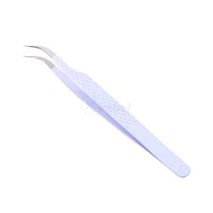 Pince à cils professionnelle pour extensions de cils, couleur violet dégradé, pour une application de cils de haute précision. - Product Image 1