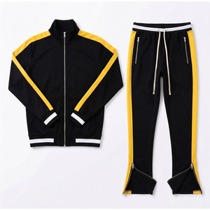 Conjunto Deportivo Personalizado en Blanco y Negro para Hombre, Chaqueta y Pantalones de Felpa, Algodón Grueso, Unisex - Product Image 1