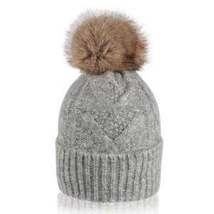 Gorro de Invierno de Alta Calidad para Adultos, Gorro de Punto Grueso de Acrílico Cálido, Gorro de Cachemira Personalizado para Mujer - Product Image 5