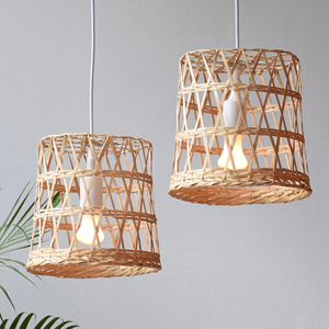 Lámpara Colgante de Bambú Hecha a Mano, Lámpara de Techo Rústica Ecológica con Diseño de Cesta Tejida de la Tribu Woven Hill, Proveedor OEM Vietnam - Product Image 1