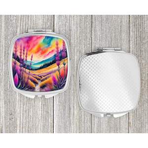 Espejo de maquillaje de viaje compacto colorido para mujer Liatris espejo decorativo de bolsillo de mano plegable regalo para niñas - Product Image 4