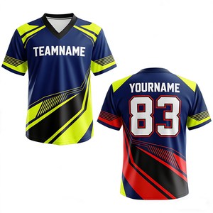 เสื้อฟุตบอลพิมพ์ลายตามสั่ง ชื่อทีมและหมายเลขส่วนตัว คุณภาพสูง เสื้อฟุตบอลอเมริกันสำหรับผู้ชาย - Product Image 1