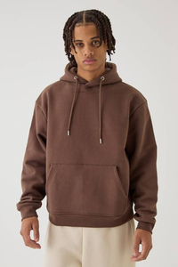 High Quality Men's Hoodies <b>Sweatshirts</b> Pullover Hoodies Custom Logo Blank Heavyweight 100% Cotton Fleece Breathable Eco-Friendly - Product Image 4