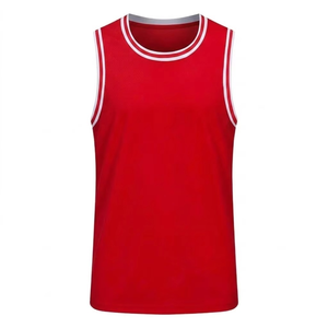 Débardeur côtelé slim fit pour homme, extensible, décontracté, pour l'été, débardeur de musculation, vêtements de sport, coupe ample, avec impression de logo - Product Image 1