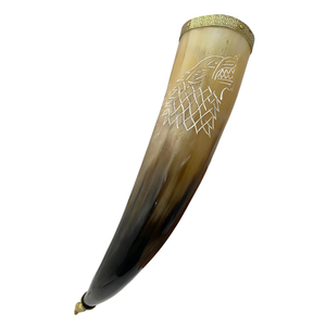 Corne à boire viking artisanale sur mesure, durable, en corne de buffle, écologique, FAIZA CRAFT, achat en gros, export, décoration intérieure - Product Image 1