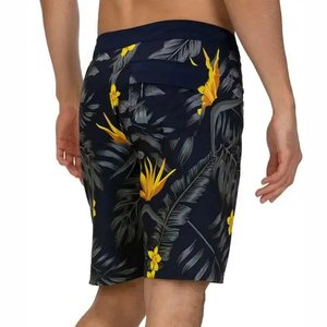<b>Men's</b> Geometric Print Quick Dry Satin Board Shorts Mid Waist Drawstring Casual Swim <b>Trunks</b> with Pockets - Product Image 2