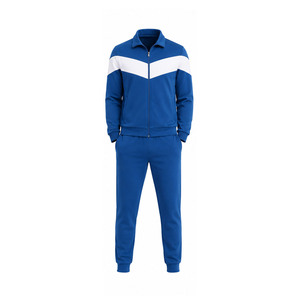 Men Athletic Sport Tracksuits Custom Fleece Gym Training Set Zip Jacket Jogger <b>Pants</b> OEM Wholesale Sportswear Supplier Wholesale - Product Image 1