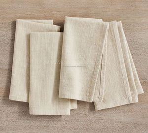 Ensemble de serviettes en coton écologique Serviettes carrées faites à la main pour une utilisation quotidienne dans la cuisine Durable Doux et abordable - Product Image 3