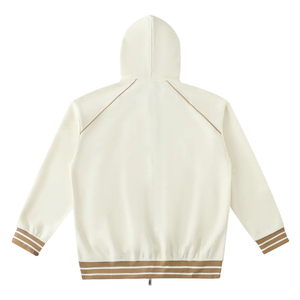 เสื้อฮู้ดดี้และเสื้อสเวตเชิ้ตผู้ชายทรงโอเวอร์ไซส์ผ้าฟลีซหนานุ่มคุณภาพสูง ปักโลโก้แบบกำหนดเอง 3 มิติ แขนยาว แบบเรียบง่าย สไตล์สตรีทแวร์ - Product Image 2