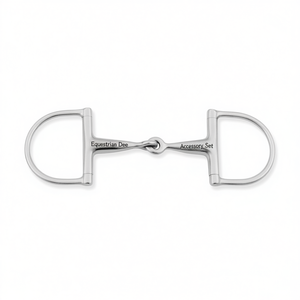Mors d'équitation à anneau en D en acier inoxydable, articulé simple, durable, pour l'entraînement et l'équitation, taille 12.5 - Product Image 2
