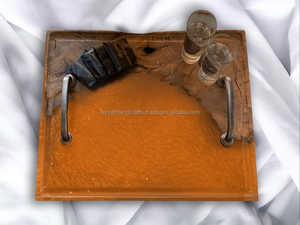 Nouveau plateau de service en bois et résine époxy avec logo personnalisé et motif de modèle d'Inde - Product Image 3