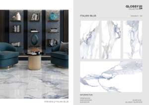 กระเบื้องพอร์ซเลนเคลือบเงาพรีเมียม ขนาด 600x1200 มม. ผิวขัดเงา สำหรับตกแต่งผนังและพื้นภายในและภายนอกอาคาร ทันสมัย - Product Image 4