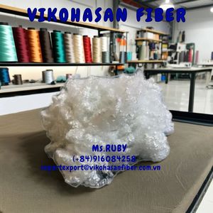 Poliéster 100% Vikohasan Reciclado, Hueco, Conjugado, Ignífugo, de Alta Calidad, 7D HC Slick White PSF, Reciclable - Product Image 4