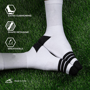 <b>Soft</b> Cotton Crew Cricket <b>Socks</b> with Cushioned Sole Anti-Slip Long Lasting Comfort for Spring Games & Bottom Logo Position - Product Image 5