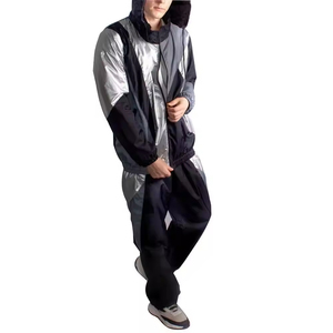 Unisex Custom Winter Casual Solid 2 Piece Windbreaker <b>Trouser</b> Hooded Jacket Tracksuit <b>Zip</b> Breathable Eco-Friendly Nylon - Product Image 2