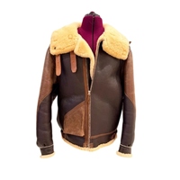 Blouson aviateur en soie personnalisé pour homme, style britannique B-2, hiver, Seconde Guerre mondiale, avec fermeture éclair et col en V