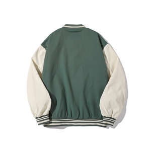 New Coming Fashionable Design High Quality Outwear <b>Coat</b> Bomber Jacket Stand Collar Patchwork Hooded Custom Color Varsity Unisex - Product Image 4