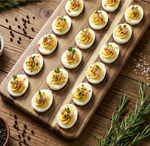 Assiette à œufs en bois de qualité supérieure pour la table à manger, idéale pour servir des œufs - Product Image 4