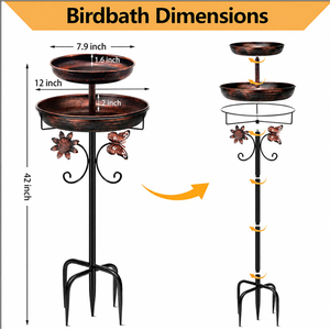 Comedero y bebedero para pájaros montado en el suelo - Product Image 2