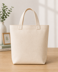 Bolsa de Lona 'Disfruta de las Pequeñas Cosas' Beige Unisex con Asa Corta, Frase Inspiradora, Abertura Superior, para Viajes y Compras de Verano - Product Image 3