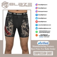 Short de compression personnalisé par sublimation pour homme, idéal pour le BJJ, l'entraînement et la course – Imperméable, respirant, séchage rapide, écologique, coupe-vent, unisexe, mi-longueur