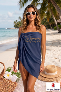 Pareo Hawaiano Personalizado con Estampado Polinesio, Envoltura de Playa, Ropa Tropical para Resort, Proveedor de Telas OEM ODM - Product Image 4