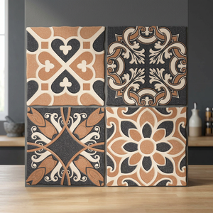 Moroccan Style Printed Tile 300x300mm Handmade 3D Glazed Indoor Outdoor Decor - Product Image 2