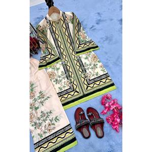 RV Creation Designer Top negro para mujer y Plazzo Co-ords Set para aspecto de fiesta - Product Image 3