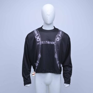 Sweat-shirt pour homme de qualité supérieure, style streetwear, col rond, surdimensionné, 100% coton, design à franges personnalisable, séchage rapide - Product Image 1