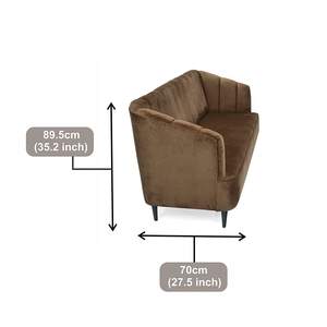 Sofá Cuadrado Moderno Wilber de 3 Plazas Tapizado con Relleno de Espuma - Product Image 1