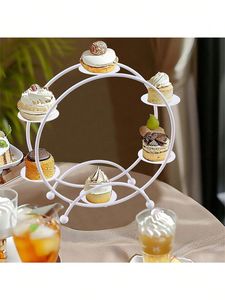 Crown Shape Black Metal <b>Cake</b> <b>Stand</b> <b>3</b> <b>Tier</b> Round Dessert Display Handmade Metal <b>Stand</b> for Home Decoration Events - Product Image 5