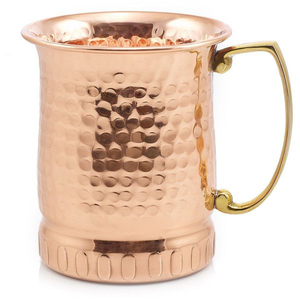 Taza de cobre puro de diseño moderno con asa, taza Moscow Mule para bar en casa, tazas para cócteles, tazas con beneficios para la salud ayurvédica - Product Image 6