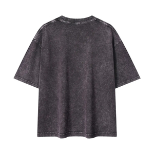 เสื้อยืดโอเวอร์ไซส์ผู้ชาย พิมพ์โลโก้ตามสั่ง แฟชั่นใหม่ คุณภาพสูง สไตล์วินเทจ เสื้อยืดโอเวอร์ไซส์สำหรับผู้ชาย OEM ดีที่สุด - Product Image 2