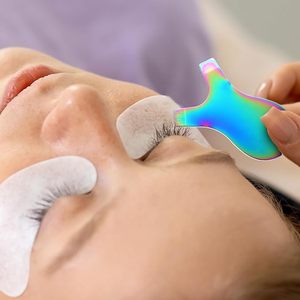 Mini peigne à cils en acier inoxydable en forme de Y, brosse de teinture réutilisable, séparateur de cils pour usage en salon, infusé à la kératine, sans odeur, 2-en-1, DIY - Product Image 6