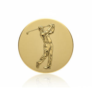 Marqueur de balle de golf en métal avec logo gravé, finition mate lisse, pour souvenirs de club sportif. - Product Image 3