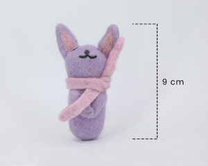 Wholesale Handmade Wool Felt Purple Easter Bunny for Garland, Hanging Ornament and Seasonal Decor - Product Image 3