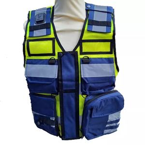 Gilet de sécurité personnalisé OEM à haute visibilité réfléchissant avec fermeture éclair avant, poches multifonctionnelles, gilets de sécurité, gilet tactique haute visibilité - Product Image 1