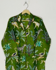 Pyjama artisanal imprimé au bloc, motif ethnique, ensemble de pyjama imprimé à la main pour femmes, prix de gros - Product Image 2