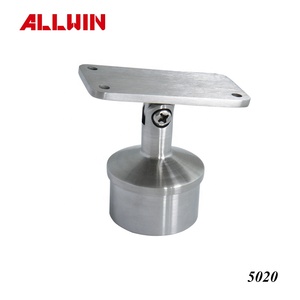 Modern Stainless Steel Handrail with <b>Adjustable</b> Square Saddle Bracket Matte Black for Hotel Application Balustrades & Handrails - Product Image 5