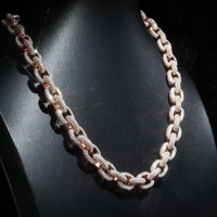 Collier chaîne cubaine en moissanite avec logo personnalisé, style diamant, bijoux hip-hop glacés, accessoire de mode de luxe pour hommes