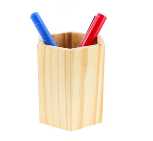 Sustainable Natural Wood Pen Pencil Holder <b>Stand</b> eco-Friendly Tabletop Stationary Storage Box At Under Your Budget - Product Image 3