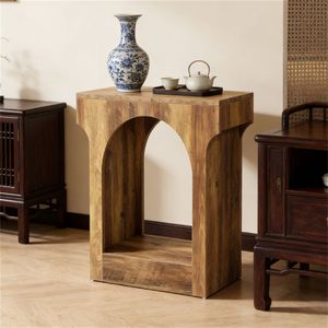 Tavolino da Caffè e Tè in Legno con Spazio di Archiviazione, Elegante Tavolino Laterale per Uso Interno - Product Image 4