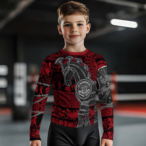 Rashguard MMA personnalisé pour enfants, qualité supérieure, respirant, antibactérien, manches courtes, OEM BJJ Grappling Fitness - Product Image 6