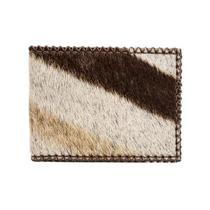Portefeuille Homme Luxe Vintage en Cuir de Vachette Chevelé Anti-Vol avec Doublure en Polyester et Fermeture à Rabat Motif Imprimé Animal – Meilleure Vente - Product Image 1