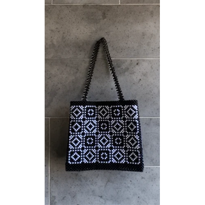 Sacs fourre-tout promotionnels de style tendance, durables, avec poignée baguette, en perles de verre, artisanaux indiens colorés, de luxe, de style ethnique - Product Image 1