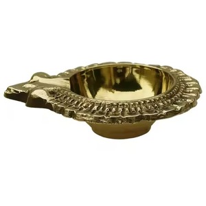 High Quality Brass Diya Elegant Design Oil Lamp Traditional Style Diwali Pooja <b>Mandir</b> Decor Spiritual Category - Product Image 3
