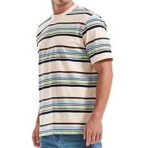 Camisetas de Hombre con Diseño a Rayas, Hechas a Medida en Pakistán, Camisetas de Manga Corta de Algodón Transpirable con Cuello Redondo para Hombre - Product Image 6