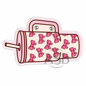 Paleta de Acrílico Sostenible para Extensiones de Pestañas con Diseño de Lazo Rosa, Taza Tumbler y Logotipo Personalizado - Product Image 3