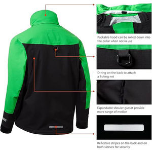 Vestes de pêche imperméables personnalisées 2026 pour hommes et femmes, respirantes, coupe-vent et résistantes à la pluie - Product Image 5